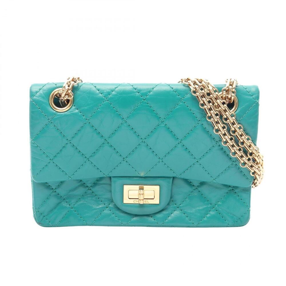 Chanel 2.55 Shoulder Bag/Handbag, Calfskin Leather, Women's, Green, AS0874 Y0...